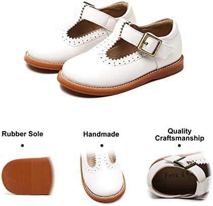 Felix & Flora Toddler Little Girl Mary Jane Dress Shoes - Ballet Flats For Easter Flower Girl Party School Shoes