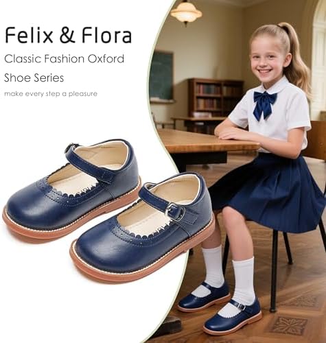 Felix & Flora Toddler Little Girl Mary Jane Dress Shoes - Ballet Flats For Easter Flower Girl Party School Shoes