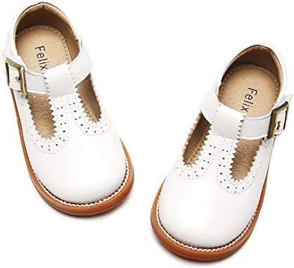 Felix & Flora Toddler Little Girl Mary Jane Dress Shoes - Ballet Flats for Easter Flower Girl Party School Shoes