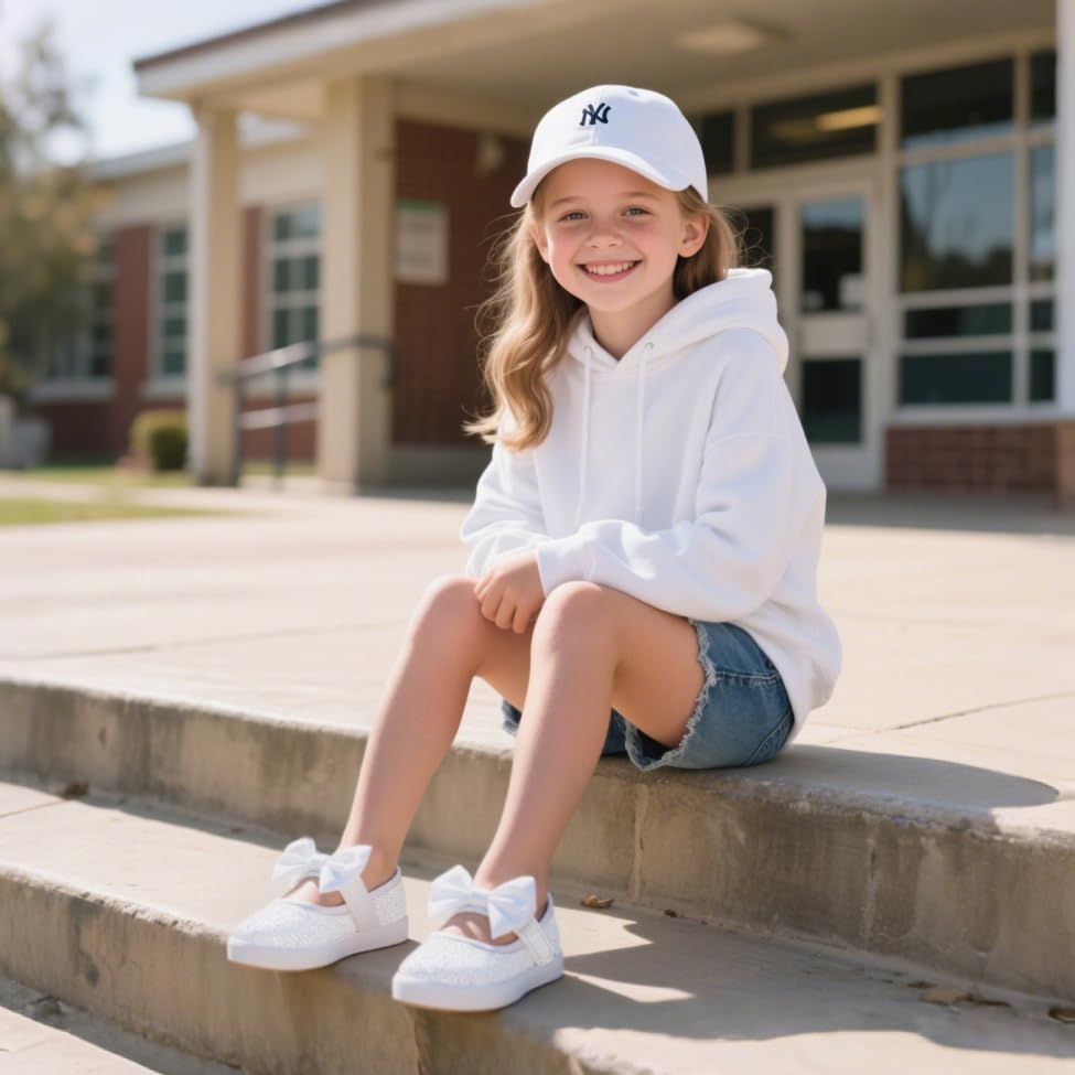 Felix & Flora Toddler/Little Kid Girls Running Shoes Glitter Sneakers Princess Fashion Casual Sports Shoes