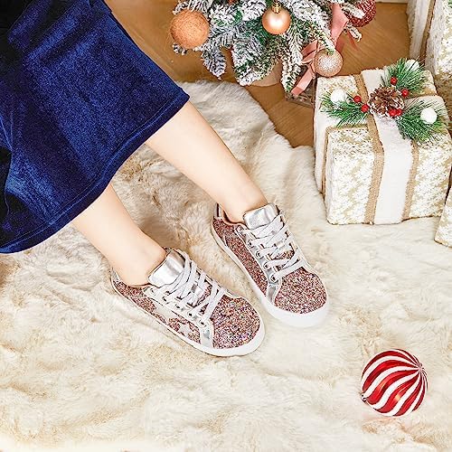 Felix & Flora Toddler/Little Kid Girls Running Shoes Sports Sneakers Princess Casual Glitter Shoes