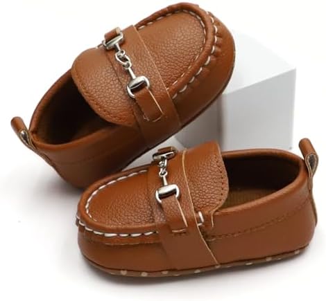 First Walking Shoes For Baby Boys Delightful Solid Color Slip-On Loafers Lightweight Non-Slip Flat