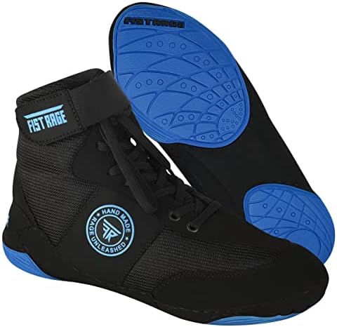 FISTRAGE Wrestling Shoes Fighting Sports Master Training Mesh and Rubber Sole Unisex Pro Men's and Youth Genuine Boot Light Weight Combat Footwear for Adults
