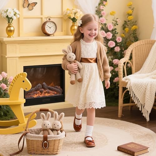 Flaryzone Toddler Little Girl Mary Jane School Uniform Oxfords Flat Dress Shoes