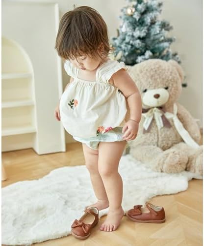 Flaryzone Toddler Little Girl Mary Jane School Uniform Oxfords Flat Dress Shoes