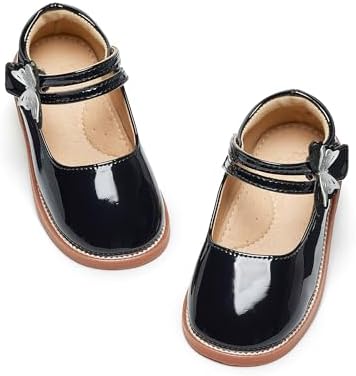 Flaryzone Toddler Little Girl Mary Jane School Uniform Oxfords Flat Dress Shoes