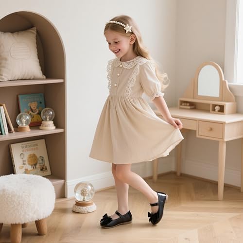 Flaryzone Toddler/Little Girls' Ballerina Flat Mary Jane Princess Dress Shoes - Wedding School Party