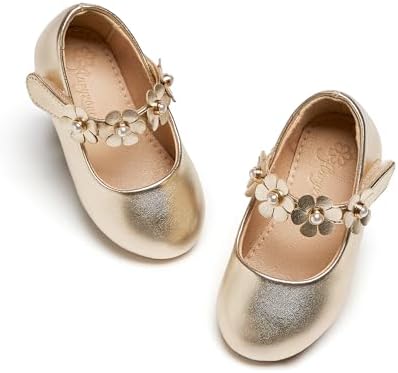 Flaryzone Toddler/Little Girls' Ballerina Flat Mary Jane Princess Dress Shoes - Wedding School Party