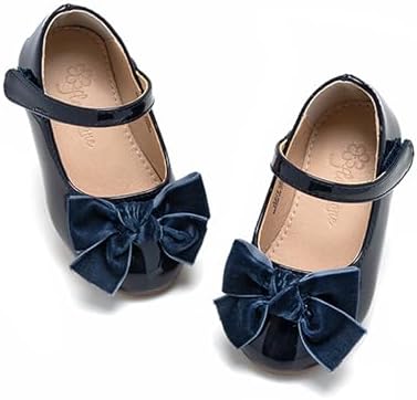 Flaryzone Toddler/Little Girls' Ballerina Flat Mary Jane Princess Dress Shoes - Wedding School Party