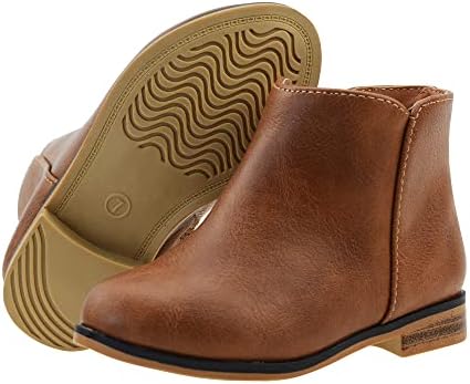 FLYFUPPY Girls Boots Ankle Boots for Girls Side Zipper Short Suede Booties Fashion Boots for Toddler/Little/Big Kids
