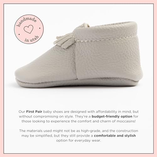 Freshly Picked First Pair City Leather Moccasins - Unisex Baby Shoes Soft Sole Crib Shoes