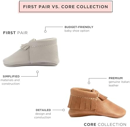 Freshly Picked First Pair City Leather Moccasins - Unisex Baby Shoes Soft Sole Crib Shoes