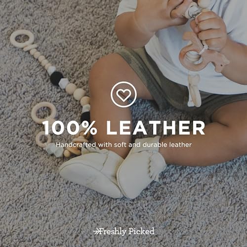 Freshly Picked First Pair City Leather Moccasins - Unisex Baby Shoes Soft Sole Crib Shoes