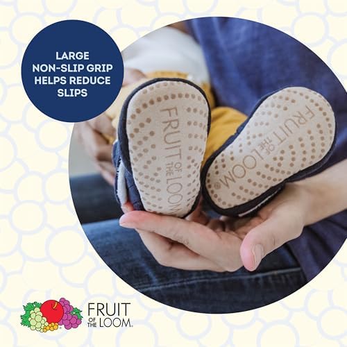 Fruit Of The Loom Cozy Thermal Wrap Booties With Non-Skids For Baby Girls Boys Unisex