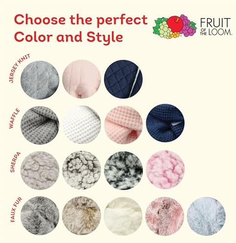 Fruit Of The Loom Cozy Thermal Wrap Booties With Non-Skids For Baby Girls Boys Unisex