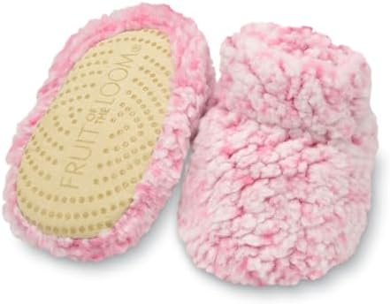 Fruit of the Loom Cozy Thermal Wrap Booties with Non-Skids for Baby Girls Boys Unisex
