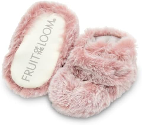 Fruit of the Loom Cozy Thermal Wrap Booties with Non-Skids for Baby Girls Boys Unisex