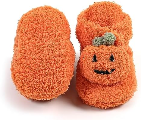 GDSDYM Baby Booties Cozy Fleece Slippers Soft Baby Shoes With Gripper Soles Winter Warm Infant Newborn Crib Sock Shoes First Walkers
