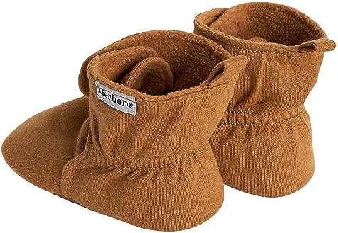 Gerber Baby Fleece Lined Wrap Fasten Non Skid Soft Slipper Booties