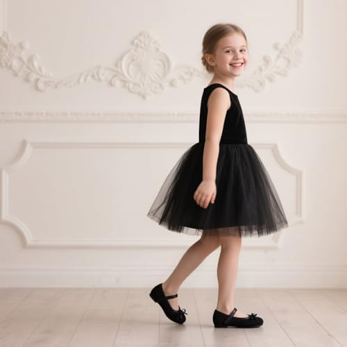 GINFIVE Toddler Girls Dress Shoes Little Girls Mary Janes Ballerina Flats Shoes Toddler