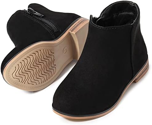 Girls Boots Kids Ankle Boots Side Zipper Booties Fashion Short Suede Low Heels