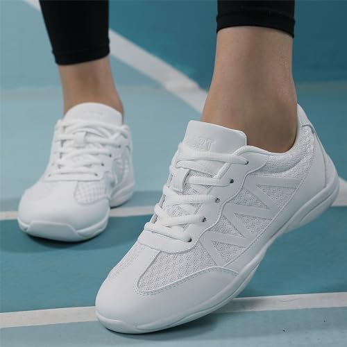Girls Cheer Shoes Black Breathable Cheerleading Shoes Non-Slip For Cheer Competitions Practice Dance Gymnastics Size Little Kid 12 To Women 11.5