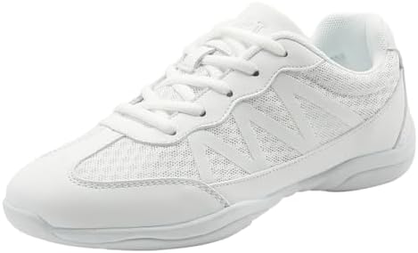 Girls Cheer Shoes Black Breathable Cheerleading Shoes Non-Slip for Cheer Competitions Practice Dance Gymnastics Size Little Kid 12 to Women 11.5