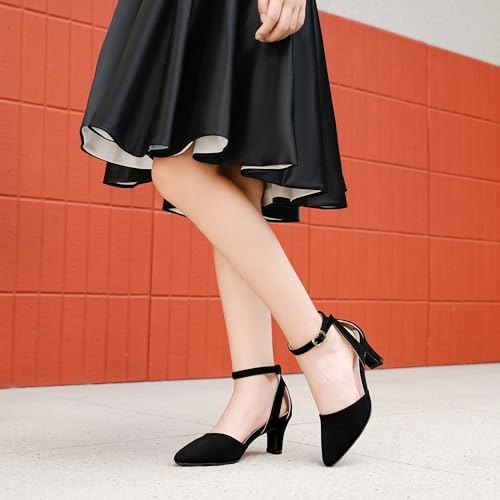 Girls Dress Shoes Girls High Heel Sparkly Flower Girl Shoes Closed Toe Ankle Strap Princess Girl Pump For Little Big Kids Formal Wedding Party Birthday