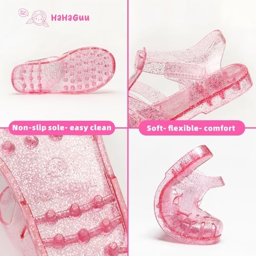 Girls Jelly Sandals Summer Costume Princess Dress Flat Breathable Waterproof Fisherman Gladiator Shoes For Girl Closed Toe Beach Flat-Sandals For Toddler Little Kid Big Kids