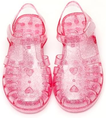 Girls Jelly Sandals Summer Costume Princess Dress Flat Breathable Waterproof Fisherman Gladiator Shoes For Girl Closed Toe Beach Flat-Sandals For Toddler Little Kid Big Kids