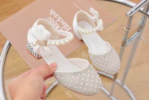Girls Sandals Glitter Wedding Party Princess Dress Shoes Flower Girl Low Heel Mary Jane Pumps For Toddler/Little Kids