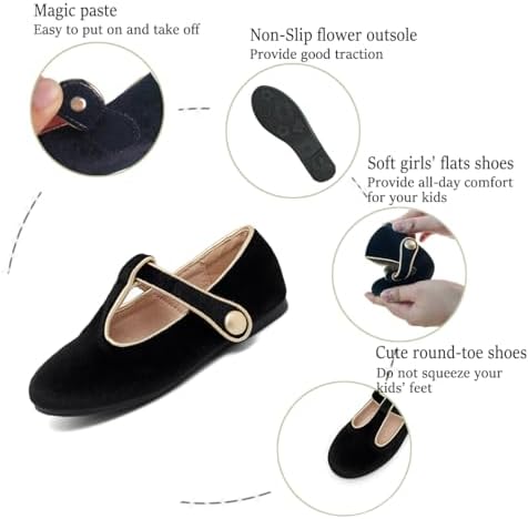 Girls Toddler Dress Shoes Ballet Mary Jane Flats For Baby Little Kids Girl