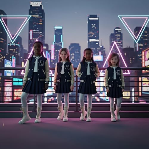 Girls White Lace-Up Combat Boots With Side Zipper Knee-High Lug Sole Dress/School Boots – Toddler/Little/Big Kids