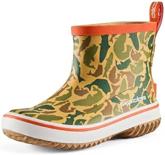 Grundéns Kid's Guppy Rain Boots - Lightweight Rubber Waterproof Kids and Toddlers Shoes Easy-On Loop Girls Rain Boots and Boys Rain Boots
