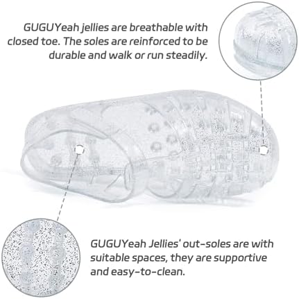 GUGUYeah Jelly Sandals For Girls Closed Toe Princess Costume Summer Dress Shoes Fisherman Gladiator Water Beach Flat Sandals For Toddler/Little Kid/Big Kid