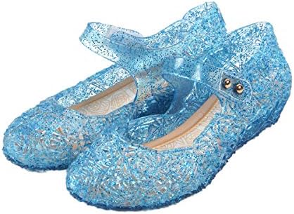 GUGUYeah Princess Costumes Jelly Flats Shoes Cosplay Birthday Party Dress Up Sandals for Little Girls Toddler or Kids
