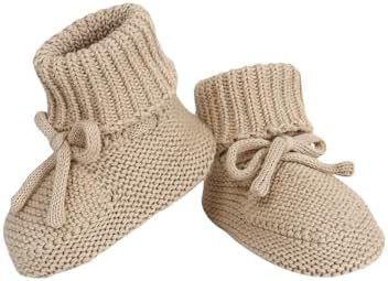 Hadetoto Baby Booties Newborn First Walkers Cozy Shoes Warm Knit Soft Booties for Toddler Infant Boy Girl