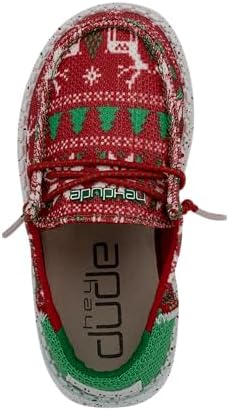 Hey Dude Wendy Toddler Jolly Jingle Size C7 Toddler's Shoes Kid's Slip On Loafers Comfortable & Light-Weight