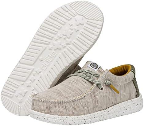 HEYDUDE Wally Kids Jersey Kids Shoes Lace Up Loafers Comfortable & Light-Weight