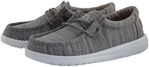 HEYDUDE Wally Toddler Washed Canvas Boy's Loafers Boy's Slip On Shoes Comfortable & Light Weight