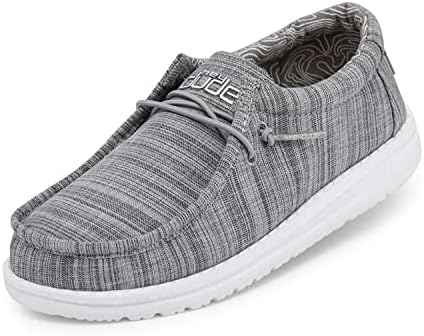 HEYDUDE Wally Toddler Washed Canvas Boy's Loafers Boy's Slip On Shoes Comfortable & Light Weight