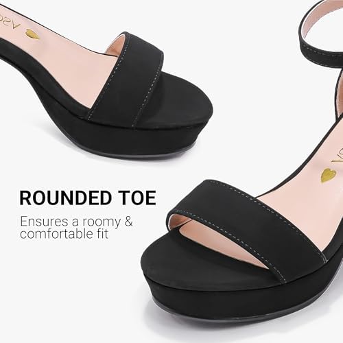 High Heels For Kids Sandals Big Girls Dress Shoes Flower Girl Shoes For Wedding Party Pageant Round Open Toe Ankle Strap Dress Sandals Platform Heels Chunky Pumps For Little Big Kids