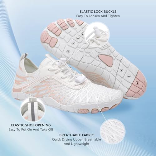 Hike Barefoot Shoes For Women Men Breathable Non-Slip Athletic Footwear Wide Toe Water Shoes For Hiking Non-Slip Neuropathy Shoes For Women Men Grounded Comfort Wear