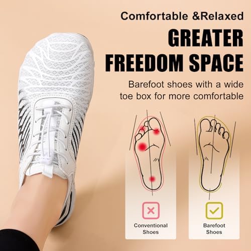 Hike Barefoot Shoes For Women Men Breathable & Non-Slip Athletic Footwear Wide Toe Water Shoes Designed For Walking Running&Swimming