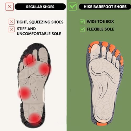 Hike Barefoot Shoes Womens Mens Footwear For Walking Barefoot Shoe With Wide Toe Box Healthy & Non-Slip Breathable Barefoot Vitality Water Shoes For Women Beach Pool Swim Shoe For Men (Unisex)