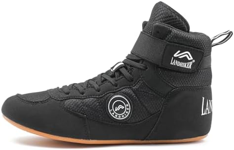HIKLDK Wrestling Shoes Men Black Boxing Shoe for Men