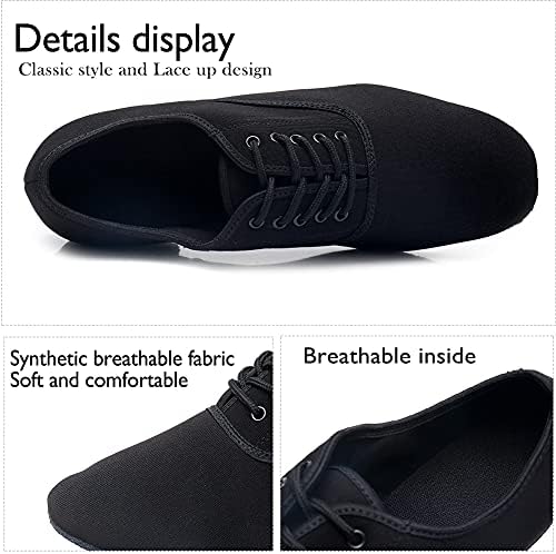 HIPPOSEUS Men's Standard Ballroom Dance Shoes Lace Up Latin Tango Rumba Social Dance Waltz Shoes