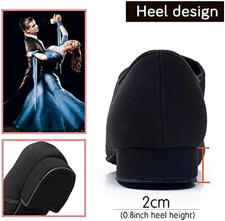 HIPPOSEUS Men's Standard Ballroom Dance Shoes Lace Up Latin Tango Rumba Social Dance Waltz Shoes