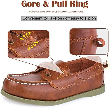 HOMEHOT Boys Dress Shoes Casual School Shoes Slip On Boys Loafers (Toddler/Little Kid/Big Kid)
