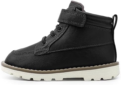 HOMEHOT Boys Fashion Boots High Top Sneakers Faux Leather (toddller/littile Kids)